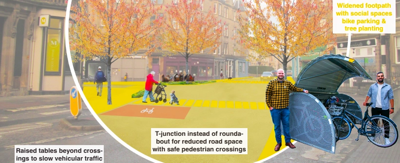 Visualisation of transformed roundabout